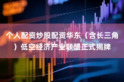 个人配资炒股配资华东（含长三角）低空经济产业联盟正式揭牌