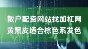 散户配资网站找加杠网黄黑皮适合棕色系发色